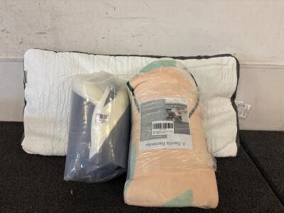Bedroom Lot (1) Reading Pillow (1) Back Pillow and (1) Botanical Area Rug