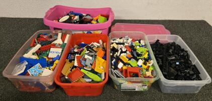 (5) Small Tubs of Legos