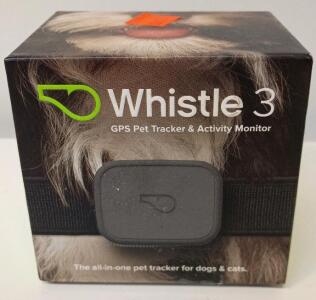 Whistle 3 GPS Pet Tracker and Activity Monitor, Designed For Both Dogs and Cats. `With original Box