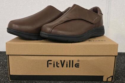 FitVille EasyTop Deluxe V1- Size US-Woman 8.5W, Brick Brown