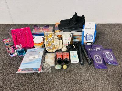 Variety Of Perosnal Items Including: Pair Of Womans Sneakers (6.5), DVD Movies, Handbags, Perfumes, Household, and More