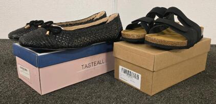 Womans Ballet Flats Size 10, Womans Slides Size 39 (Roughly 7.5)- New In Box