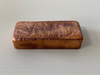 1 Lb 3 Oz Hand Poured Copper Ingot