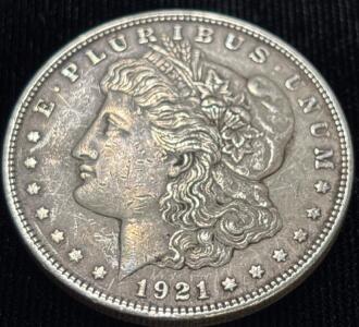 1921 Morgan Silver Dollar Coin