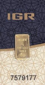 1G IGR .999.9 Fine Gold