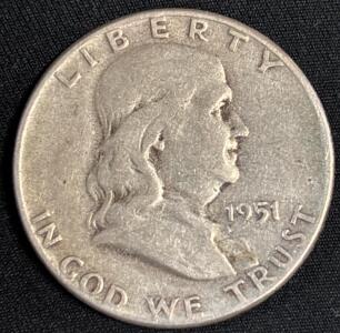 1951 Franklin Library Half Dollar Coin