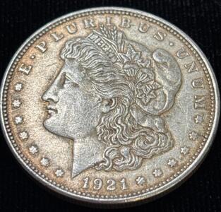 1921 Morgan Silver Dollar Coin