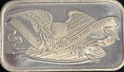 SilverTowne Retro 1oz Eagle .999 Fine Silver Bar