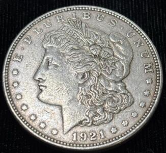 1921 Morgan Silver Dollar Coin