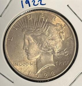 1922 Liberty Peace Silver Dollar Coin