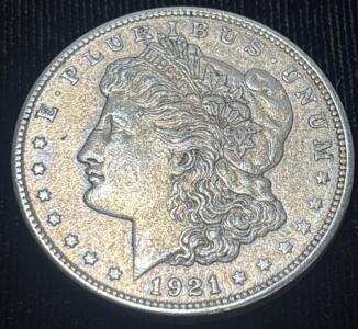 1921 Morgan Silver Dollar Coin