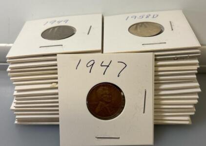 (41) Wheat One Cent Pennies 1919-1959