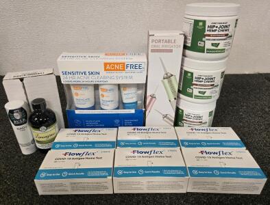 Portable Oral Irrigator, Skin Care Cream, Lemongrass Essential Oil, Covid Tests, Hemp Chews For Dogs & More