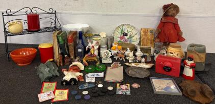 Antique And Collectables Various NickNacks (3) Antique Books Gene Autry And The Ghost Roders The Call Of The Wild Tom Sawyer Various Magnets Various Bottles And Vases