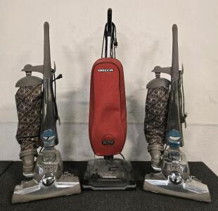 (2) Kirby Sentria Vacuums & (1) Oreck Vacuum
