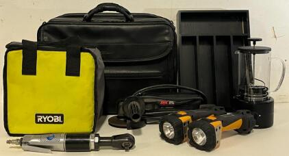Tools & Goods Including Air Ratchet Wrench, Skil Corded Grinder, Work Lights, Dorthy Rapid Cold Brewer & More