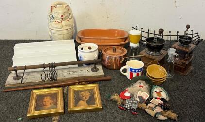 Vintage Goods Including Coffee Grinders, Glassware & More