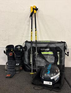 Ski Set Including Helmet Size Medium (55-59 cm) Full Tilt Ski Boots with Liners Size 26.5 and Armada Ski Poles