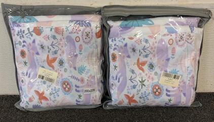 BRAND NEW PRODUCTS!! (2) Fox Floral Print Double Duvet Covers