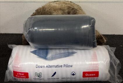 Home Bedding (1) Queen Blanket (1) Furry Brown Area Rug (1) Down Alternative Pillow
