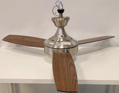 Harbor Breeze Beach Creek 44" Brushed Nickel LED Indoor Ceiling Fan With Reversible Nutmeg/Java Blades.