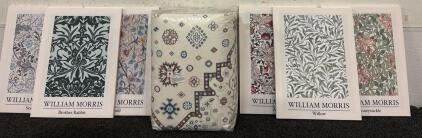 (1) 5x7 Persian Vintage Area Rug (6) 12x16 William Morris Botany Canvases