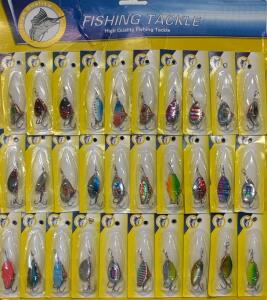 30 Piece Metal Spinners Fishing Tackle &ldquo;High Quality&rdquo;