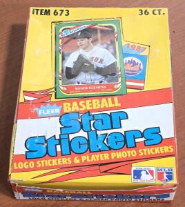 Fleer 1987 Baseball Player Photo Sticker Pack Box