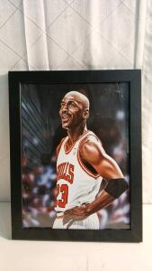 Michael Jordan #23 Chicago Bulls Print -14"x18"