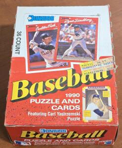Donruss 1990 Baseball Player Card Pack Box