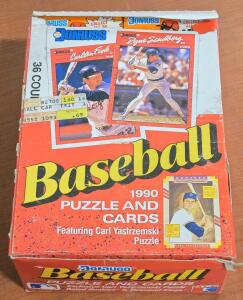 Donruss 1990 Baseball Player Card Pack Box