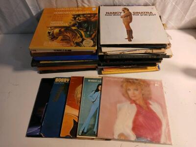 (50) Assorted Vinyl Records Including Bobbie Gentry, Babara Mandrell And More
