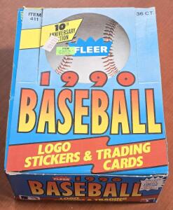 Fleer 1990 Baseball Player Card Pack Box