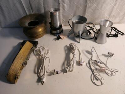 (3) Lava Lamp Bases (1) Vintage Brass Spittoon & More