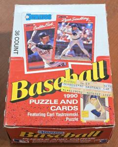 Donruss 1990 Baseball Player Card Pack Box