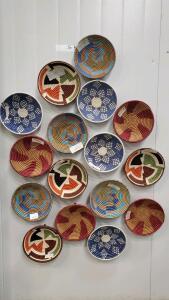 (16) Assorted Woven Wall Hanging Made In Haiti