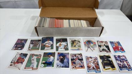 Assorted Box Of Fleer , UpperDeck, Topps, Leaf, Donruss & Score Baseball Cards From 1990 w/ Big Names