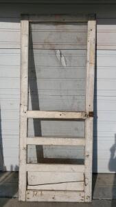 Wooden Exterior Door with Glass Panels & Screen Door Combo 80 x 36 x 1.75 inches
