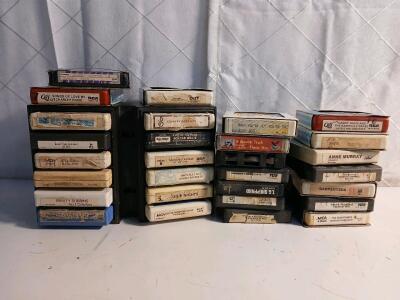 (29) Vintage 8-Track Tapes Including Jerry Reed, Roy Clark And More