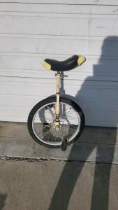 20" Steel Unicycle with Padded Saddle and Knobby Tire