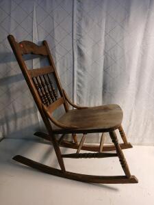 Vintage Wooden Rocking Chair -30"x15"x31"