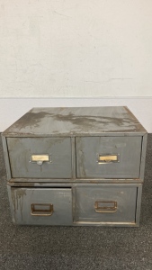 (2) Metal 2 Drawer Cabinets