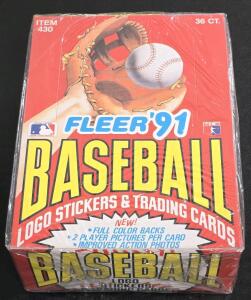 *FACTORY SEALED* Fleer 1991 Baseball Card Pack Box