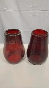 Dietz Railroad Signal Glass Globe, Red, Syracuse NY USA
