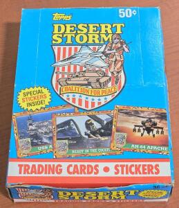 Topps 1991 Desert Storm Trading Card Pack Box