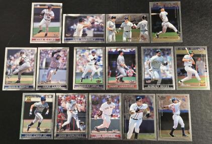 (15) Assorted 90s Vintage Topps Super Chrome Baseball Cards - 4" x 6"
