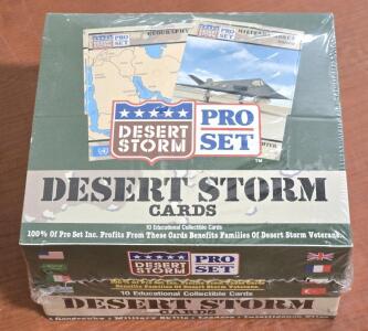 *FACTORY SEALED* 1991 Desert Storm Pro-Set Trading Card Pack Box