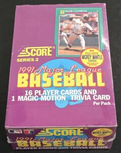 *FACTORY SEALED* Score 1991 Series-2 Baseball Card Pack Box
