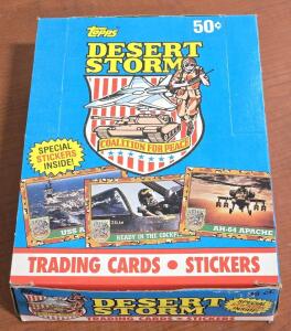 Topps 1991 Desert Storm Trading Card Pack Box