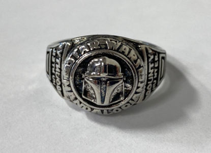 Mandalorian Silver Toned Ring Size 10.5